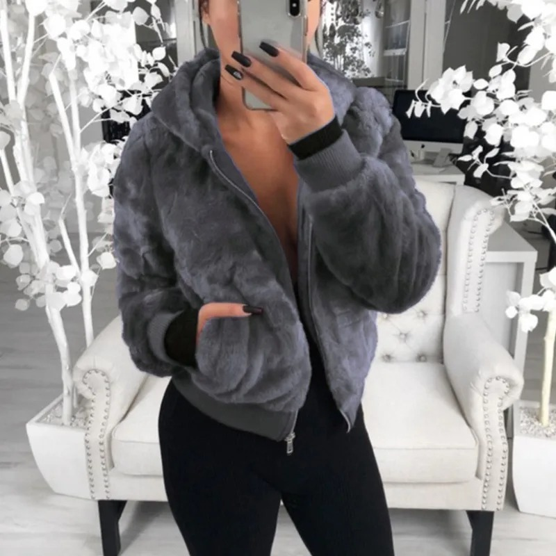 Elvier | Modische Teddy-Fleecejacke