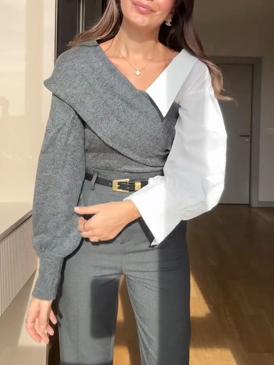 Vreneli - Damen Patchwork-Strickpullover