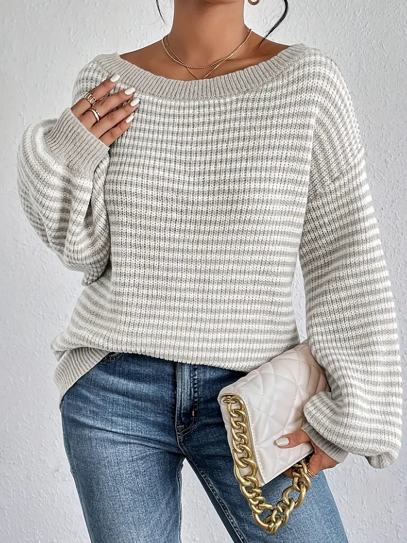 Elian | Gestreifter Pullover mit Rundhalsausschnitt, Freizeitpullover