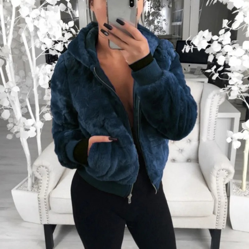 Elvier | Modische Teddy-Fleecejacke