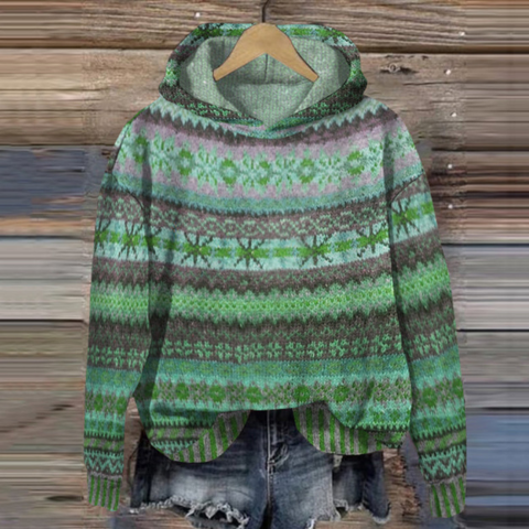 Scarlette | Lässige Damen Winter Kapuzen Pullover | Norweger
