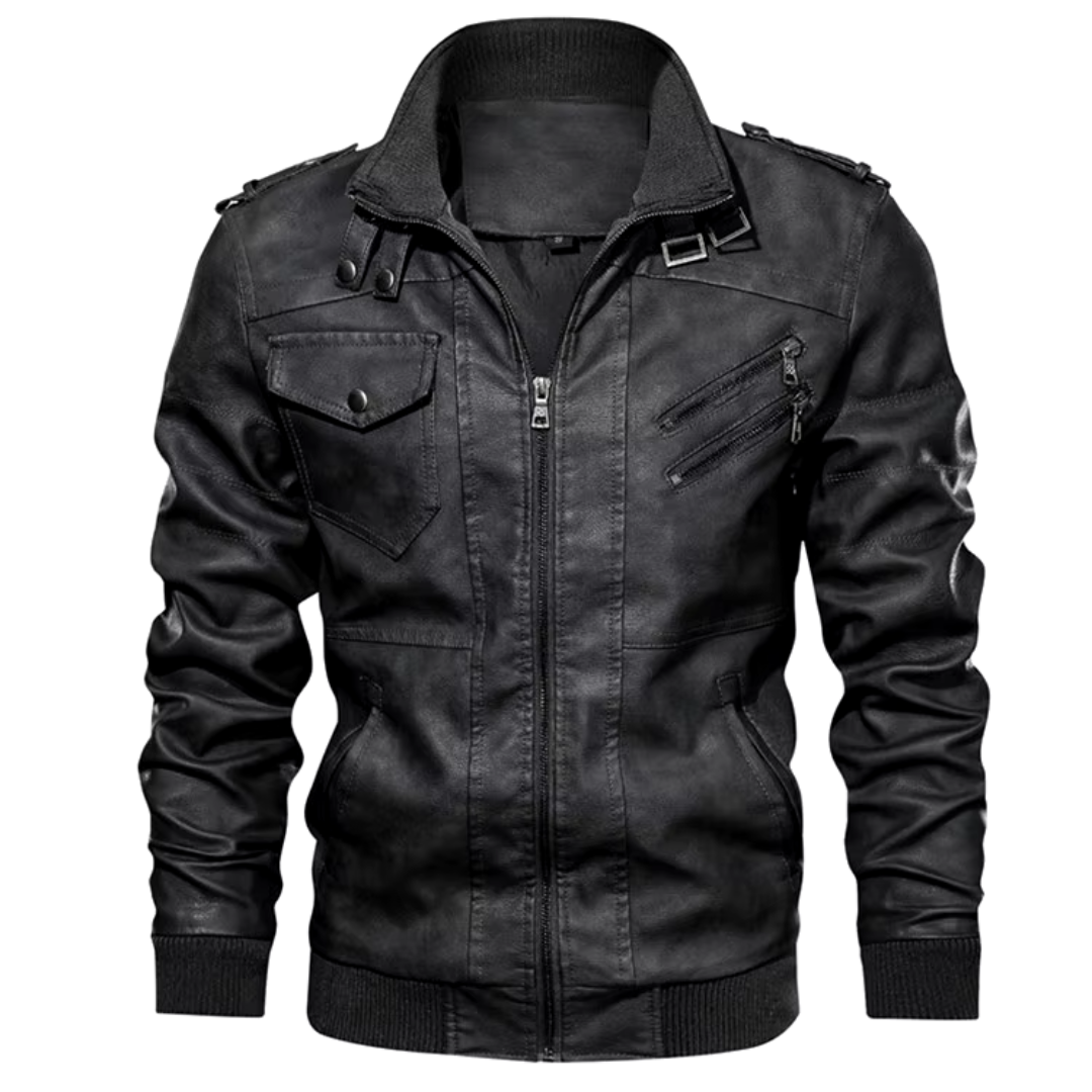 Rowan - Lederjacke mit Kapuze