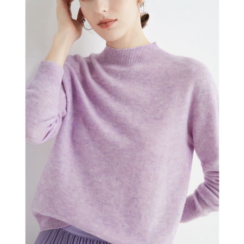 Zollana | Damen Warme Kaschmir Pullover | Halb-Rollkragen