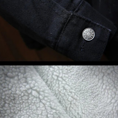 Liame | Herren Lässige Jeans Jacke | Warme