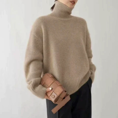 Zenida | Damen Stylische Rollkragen Pullover | Winter