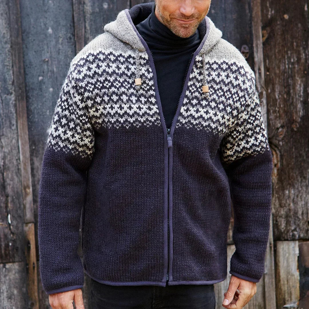 Wessel - Herren Strickjacke mit Kapuze