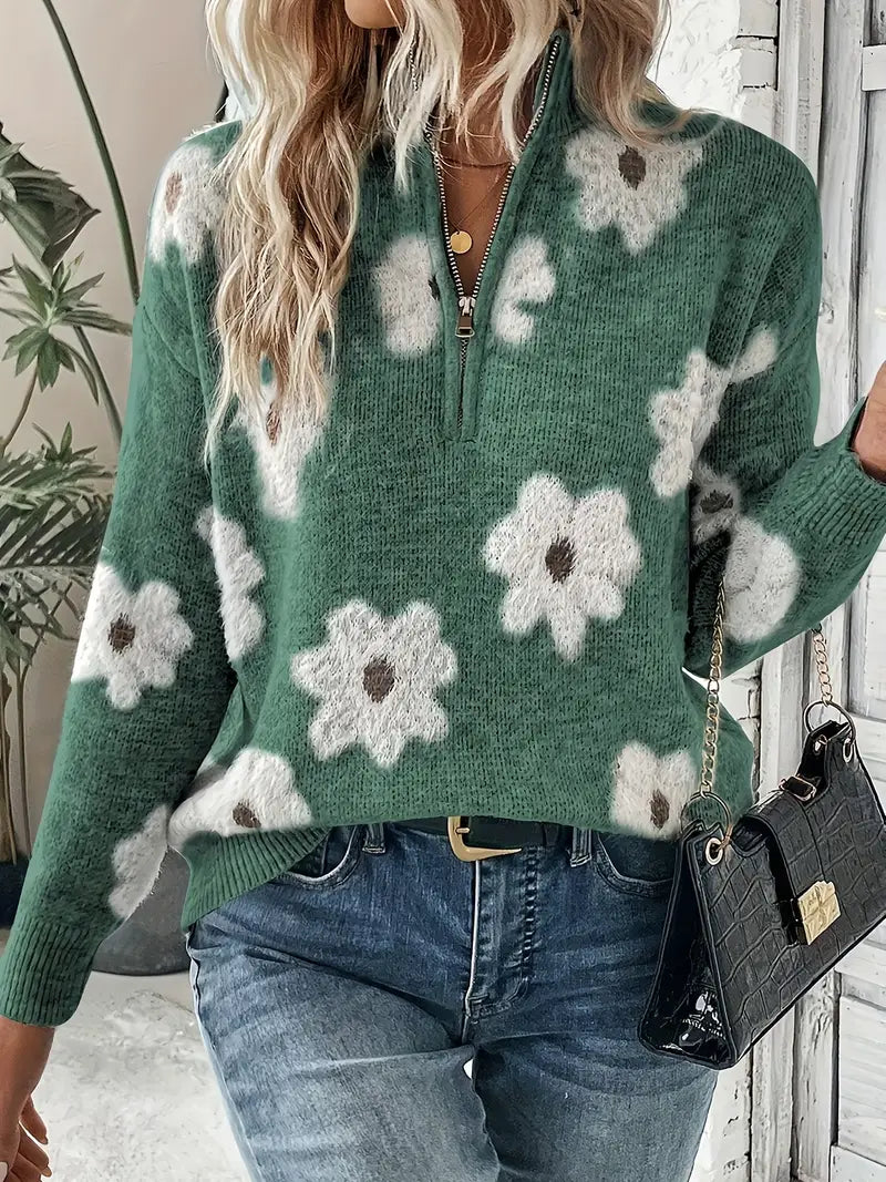 Loris | Eleganter Pullover mit floralem Muster