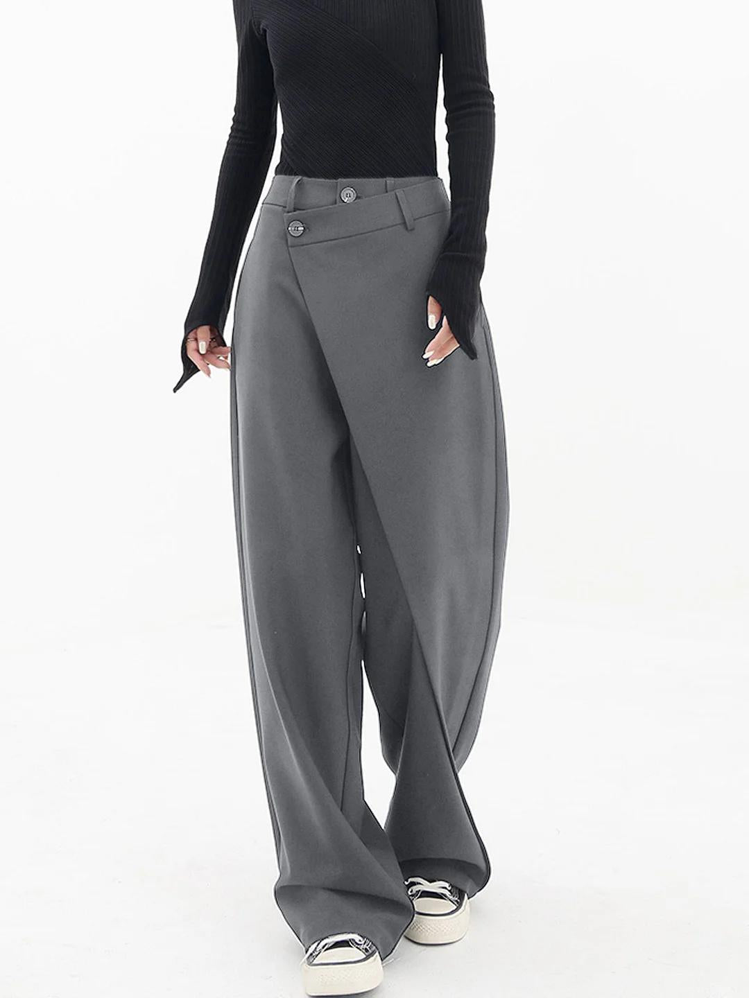 Yuli | Schmeichelhafte Asymmetrische Taille Damenhosen