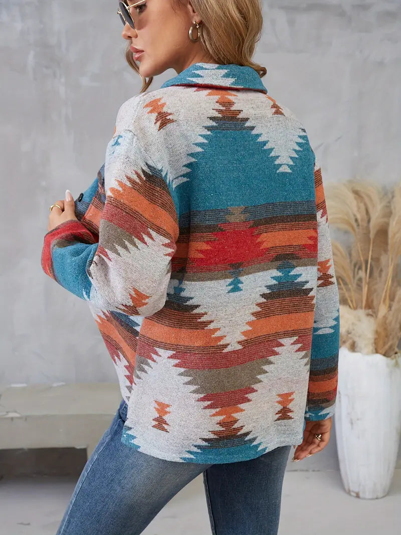 Romy | Aztek Muster Ethno-Jacke