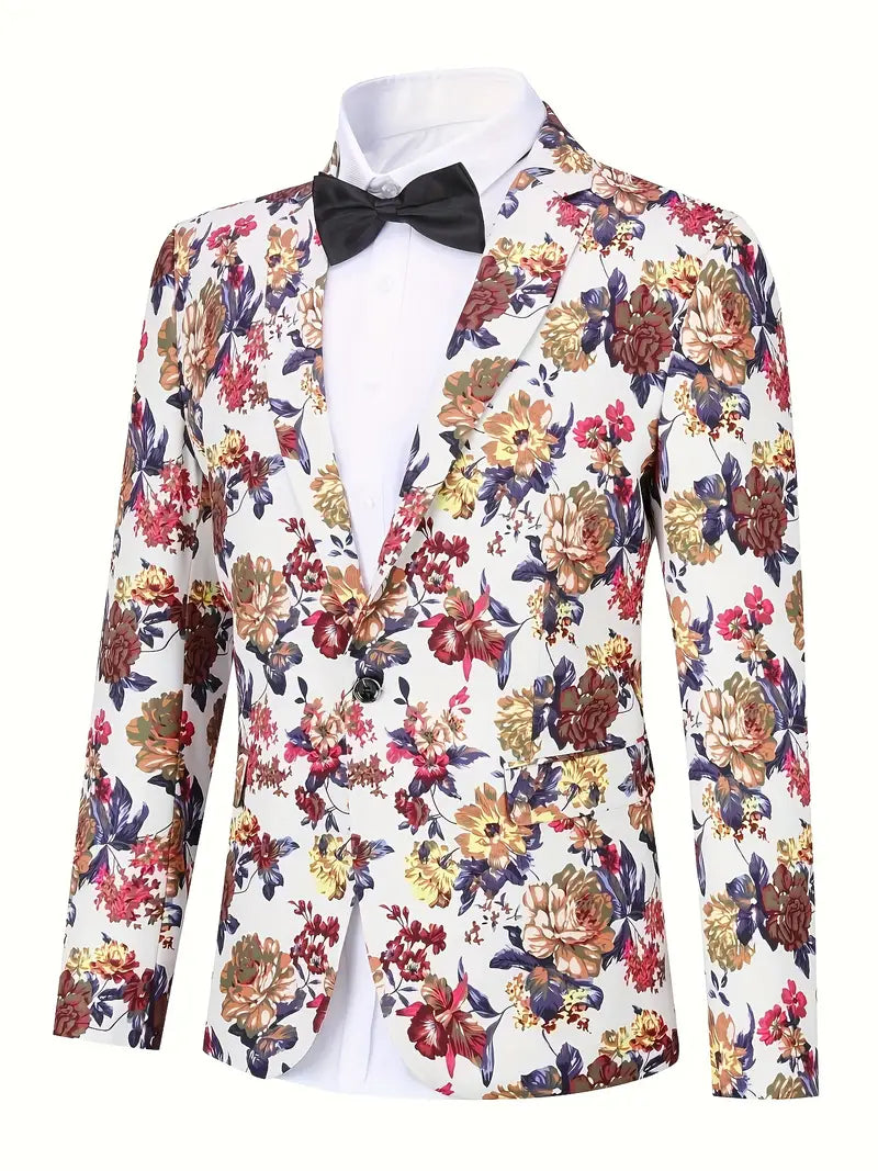 Jacke und Hose mit Blumenmuster, 2-teiliges Anzug-Set