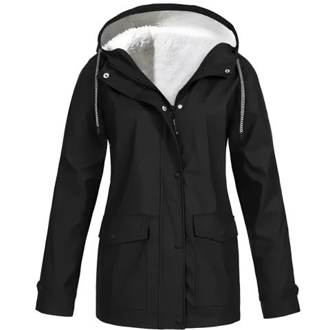 Arianda | Damen Stylische Kapuzen Regen Jacke | Wasserdicht
