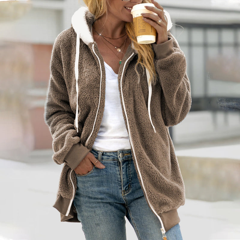 Weiche Reißverschlussjacke für Damen