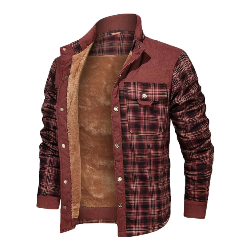 Johnny | Herren Lässige Karierte Jacke | Knopfleiste