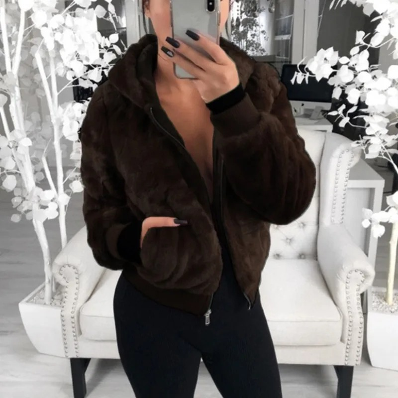 Elvier | Modische Teddy-Fleecejacke