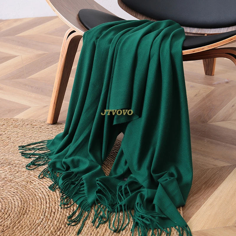 Damen Schal mit Quasten – Eleganter Pashmina-Stil