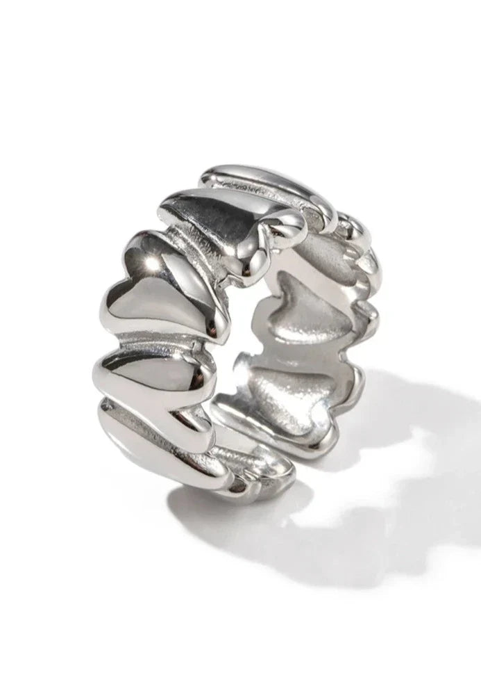 Bonafita Herz-Ring – Eleganz in Edelstahl mit Herzmotiv