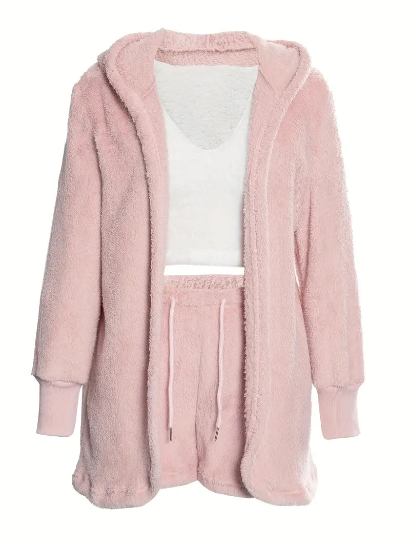 Kuschelige, weiche Damen Pyjama Set mit verschiedenen Farben