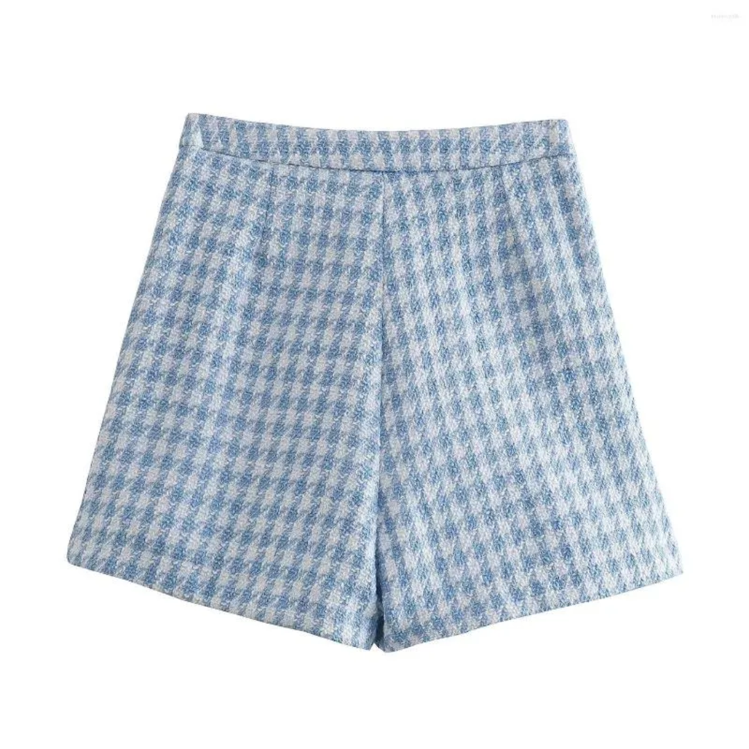 Willow - Zeitloser und Stilvoller Blau Tweed-Blazer für Herbst für Damen