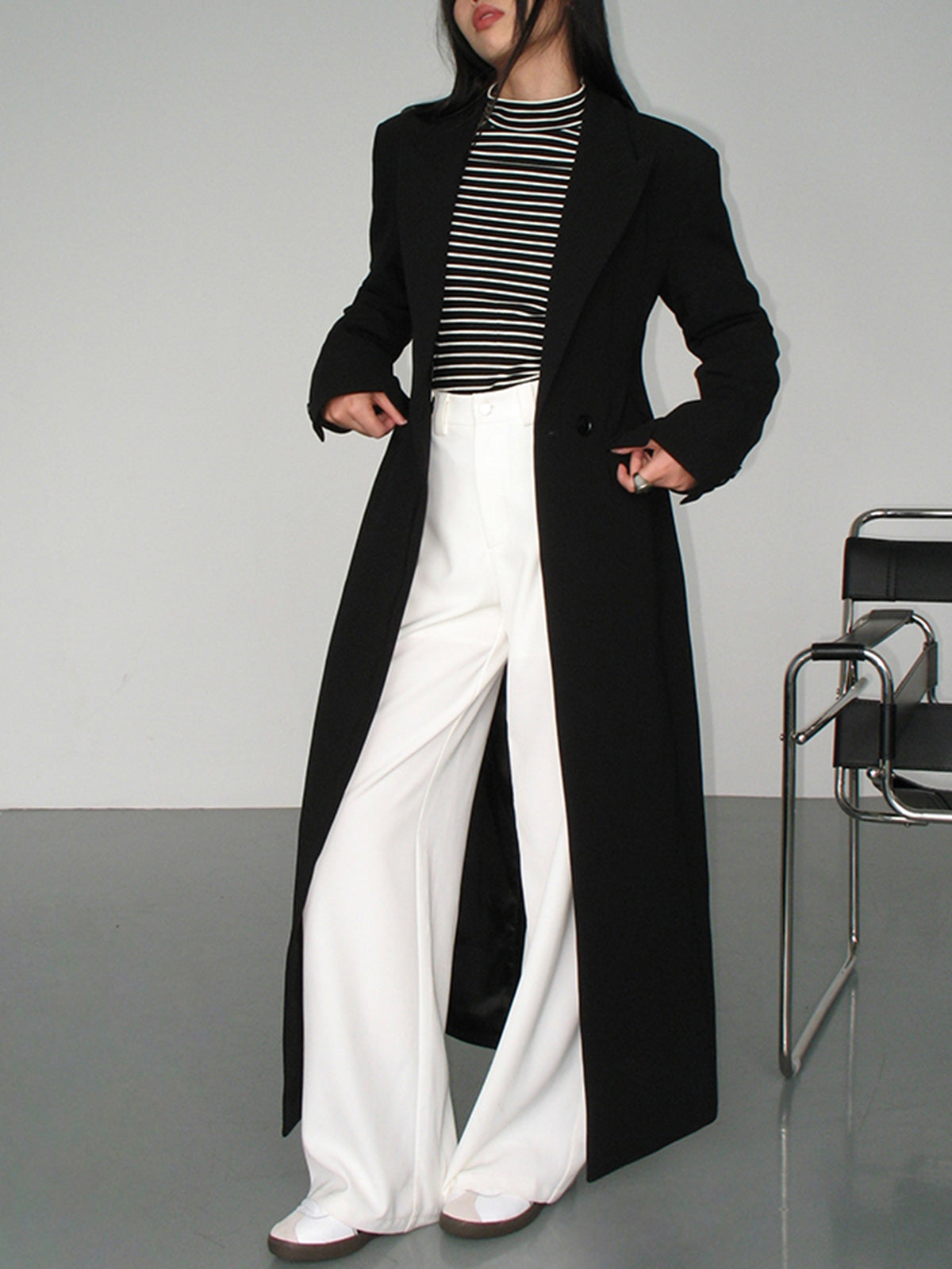 Celine | Eleganter Damen-Langer Trenchcoat