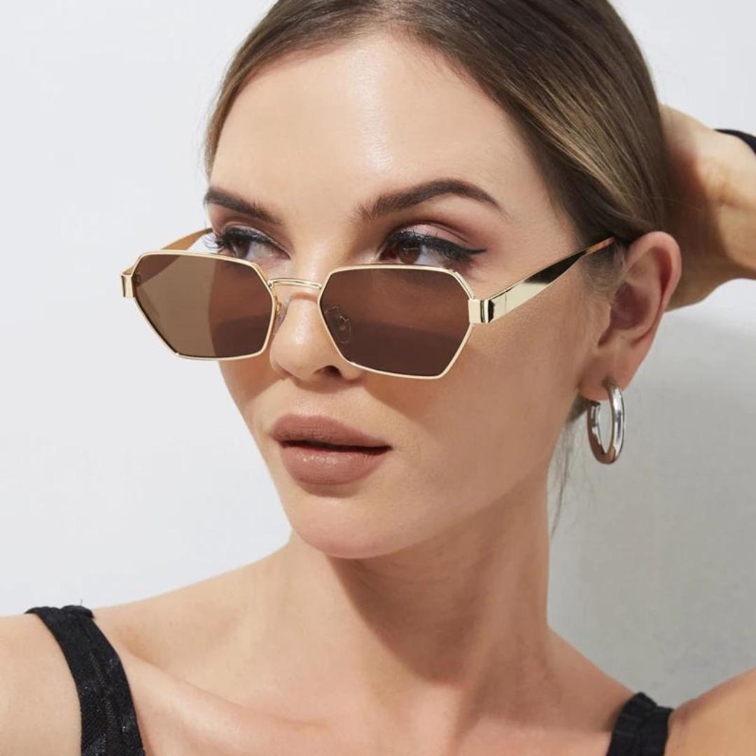 Hilda - Luxuriöse quadratische Sonnenbrille für Damen