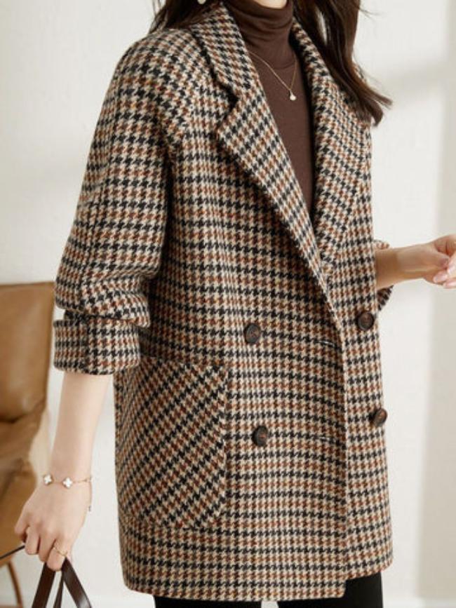 Nima - Karierter Damen Winterjacke