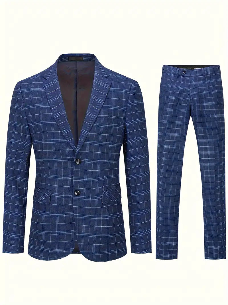 Blazer mit Klappentaschen und normal geschnittener Hose mit Bündchen