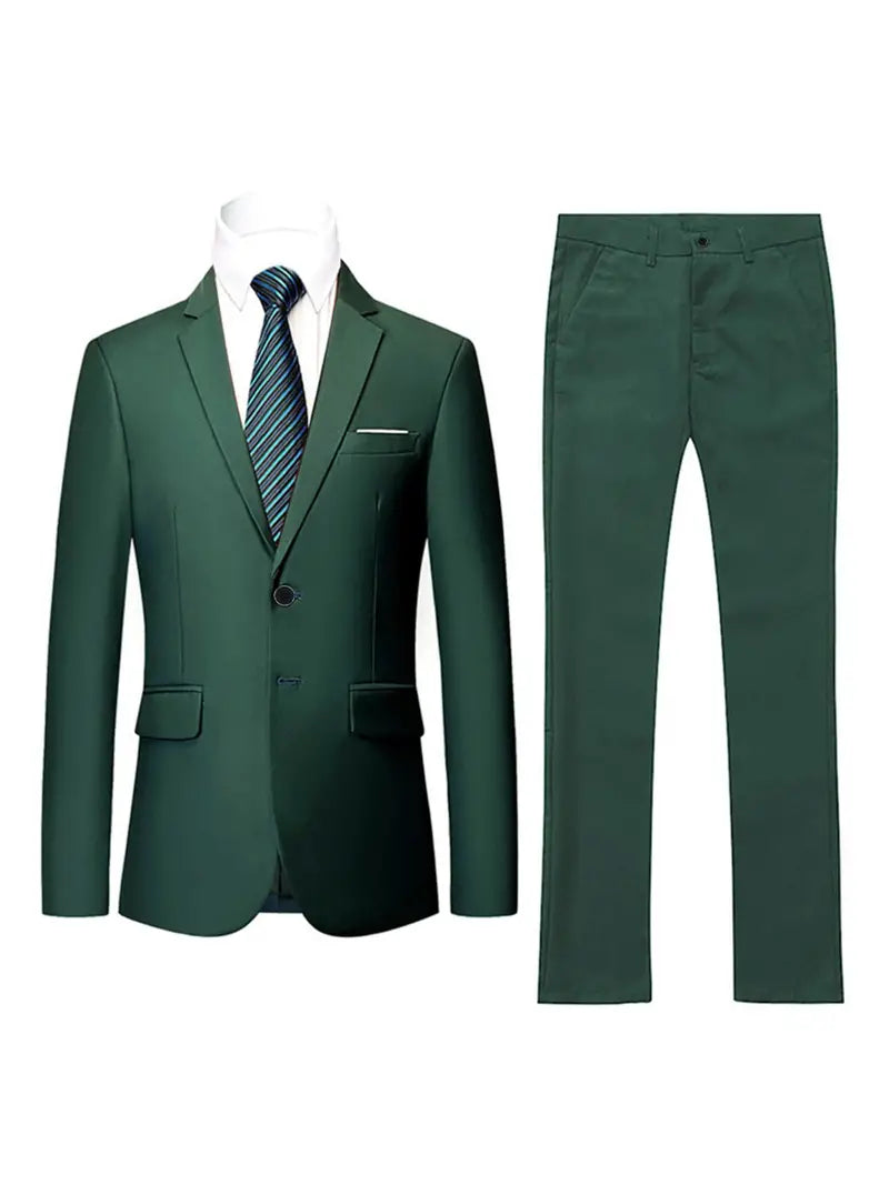 Anzugsjacken mit klassischem Revers und Slim Fit-Hosen-Set