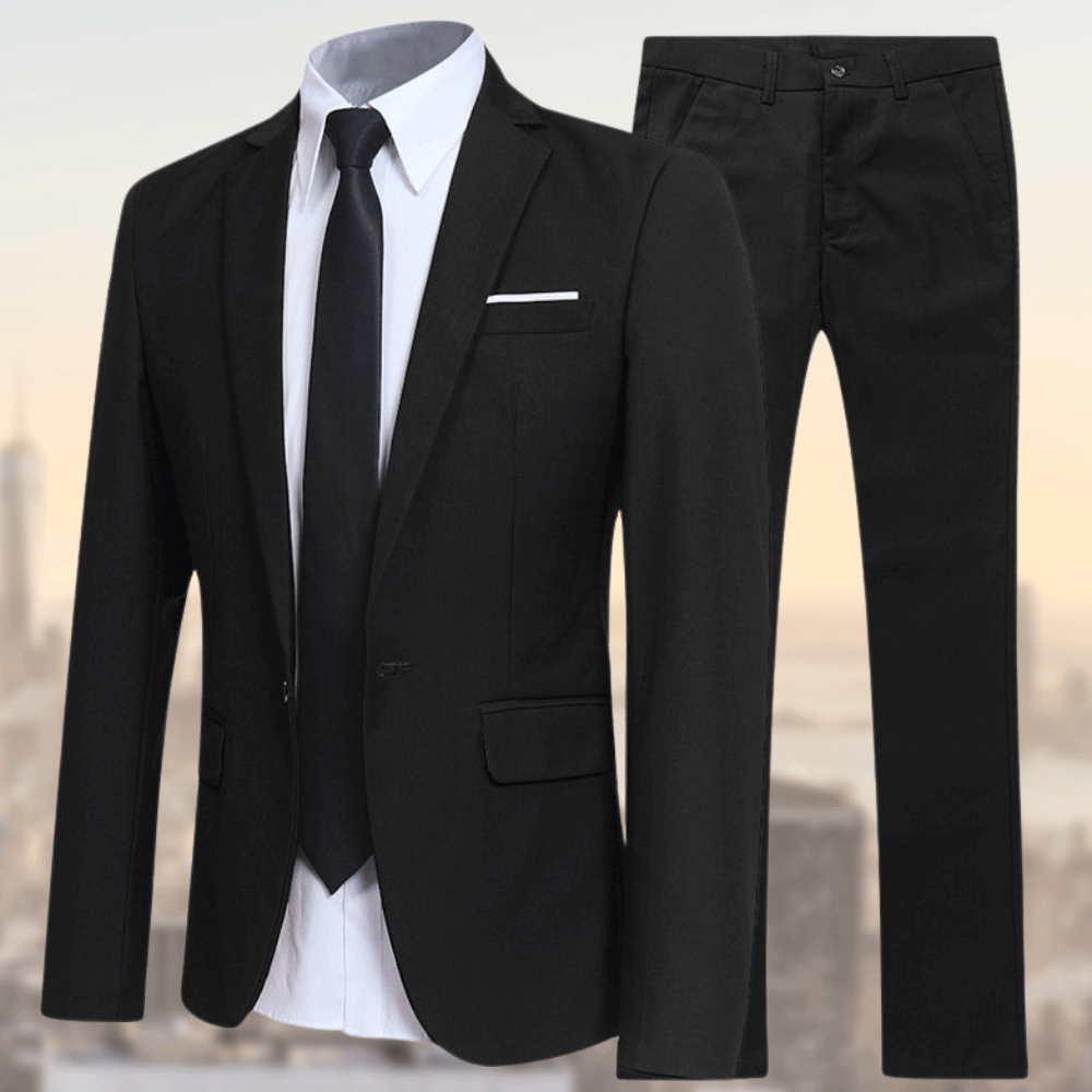 Herrenanzug optimal geschnitten 100% Wolle - Eleganter Anzug für Hochzeit und Business