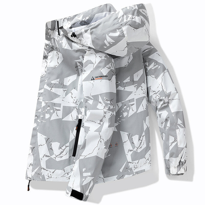 Herren Wasserdichte Winter-Skijacke | Sportlicher Stil mit Reißverschluss und Buchstabendruck