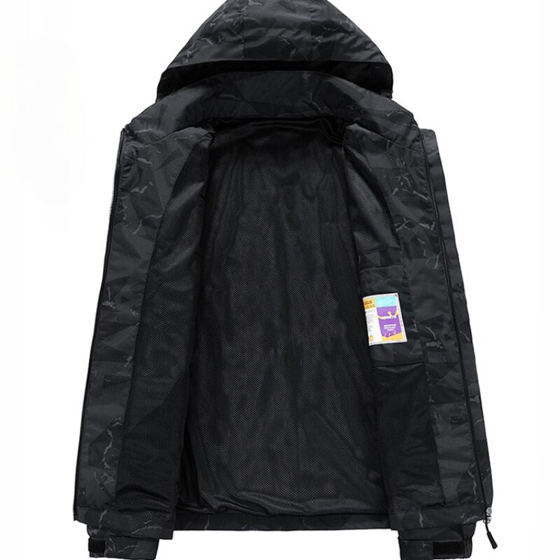 Herren Wasserdichte Winter-Skijacke | Sportlicher Stil mit Reißverschluss und Buchstabendruck