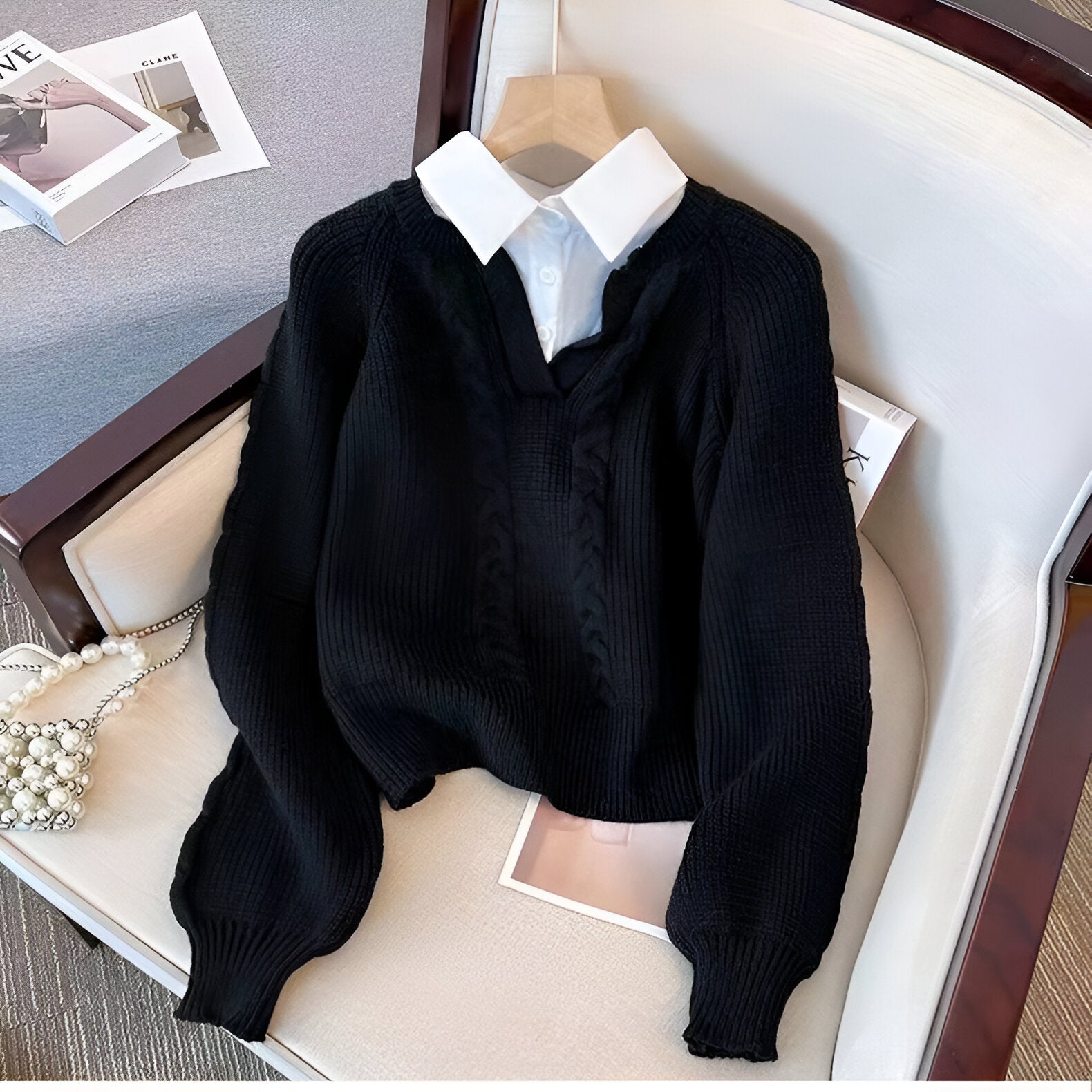 Cosima | Japanische Lazy Retro Design mit zwei Pullover für Frauen
