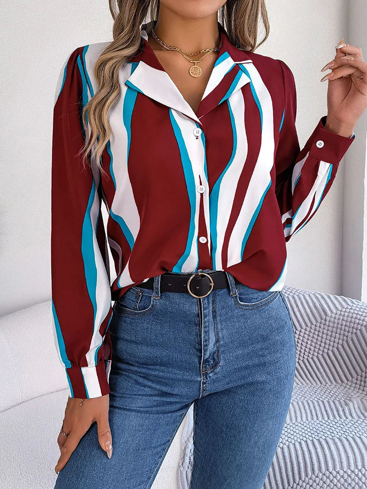 Edna | Elegante gestreifte Bluse für Damen