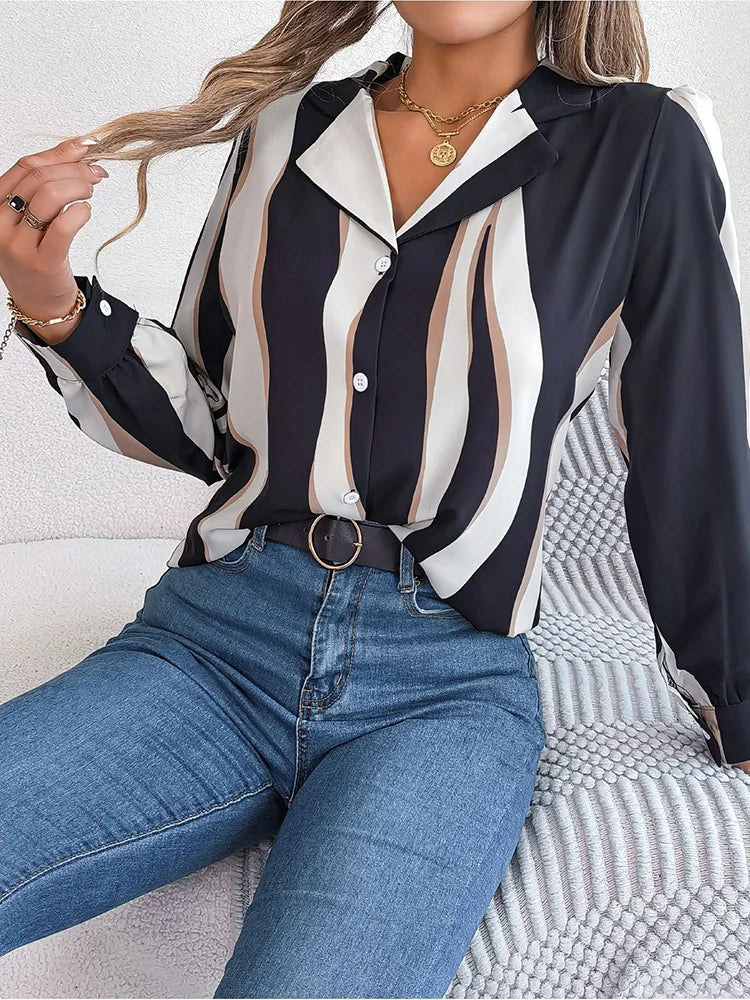 Edna | Elegante gestreifte Bluse für Damen