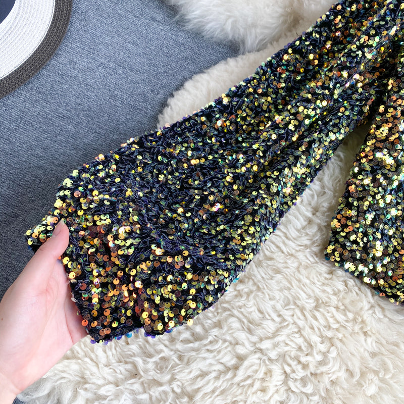 Dachma | Glitzerndes One-Shoulder-Top für Damen