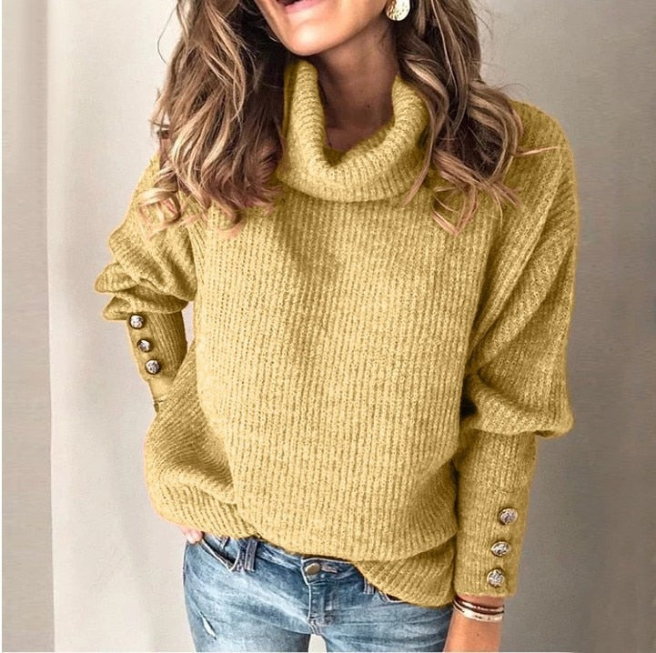 Mika - Lässiger Winter Stilvoller Strick-Rollkragenpullover für Damen