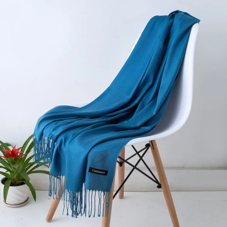 Damen Schal mit Quasten – Eleganter Pashmina-Stil