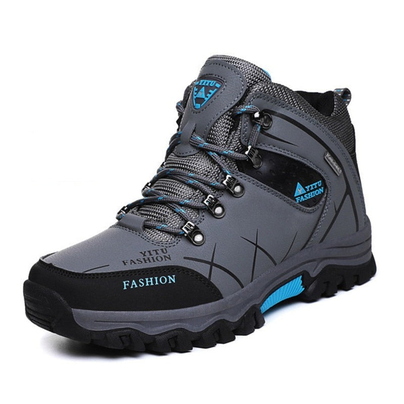 Winter-Schneestiefel für Herren, wasserdichte Ledersneaker