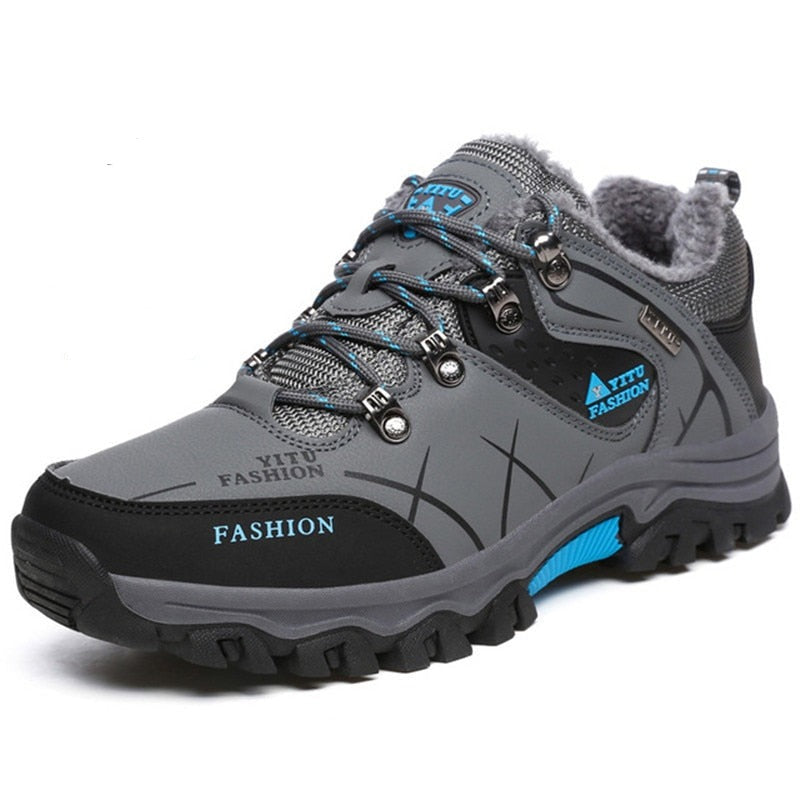 Winter-Schneestiefel für Herren, wasserdichte Ledersneaker