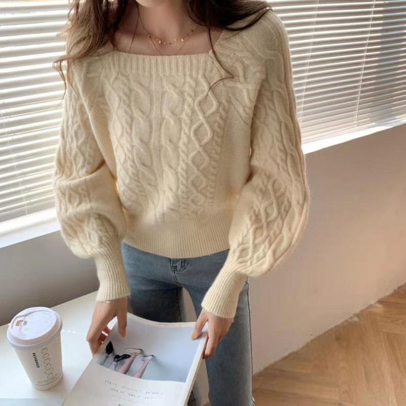 Luna - Pullover mit quadratischem Kragen