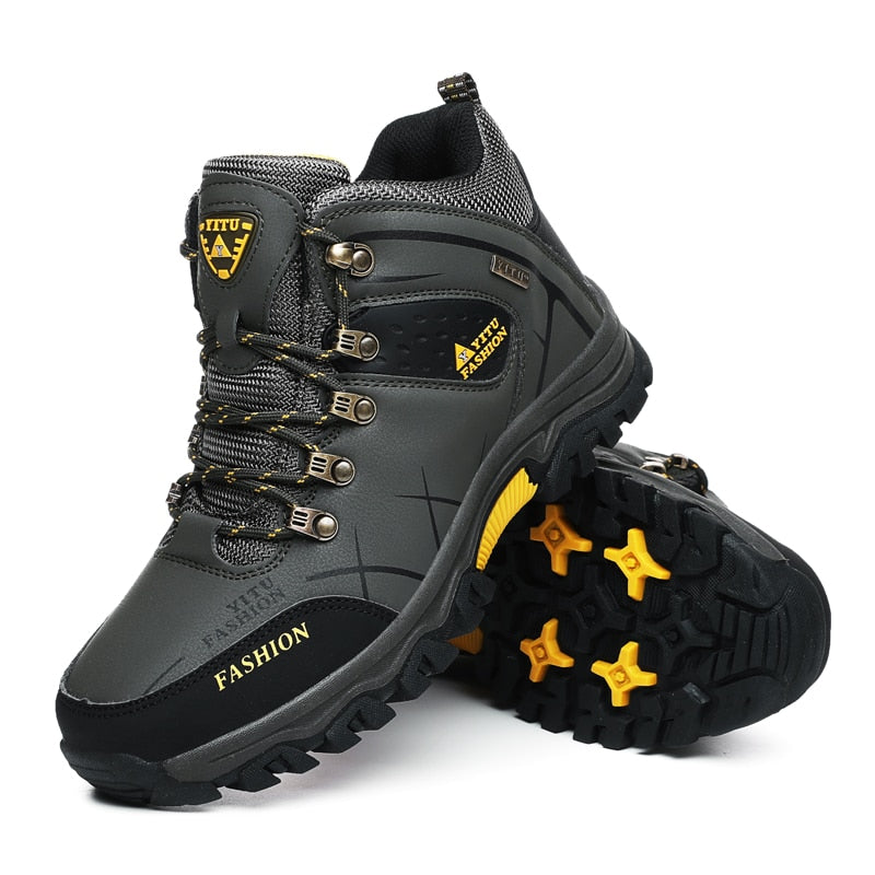 Winter-Schneestiefel für Herren, wasserdichte Ledersneaker