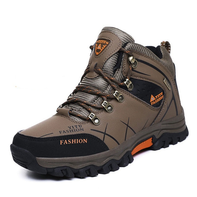 Winter-Schneestiefel für Herren, wasserdichte Ledersneaker