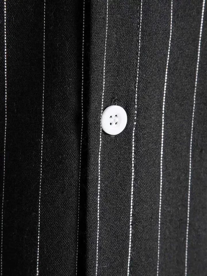 Kurzärmeliges Herren Hemd – Elegantes Nadelstreifen Shirt für Büro & Freizeit