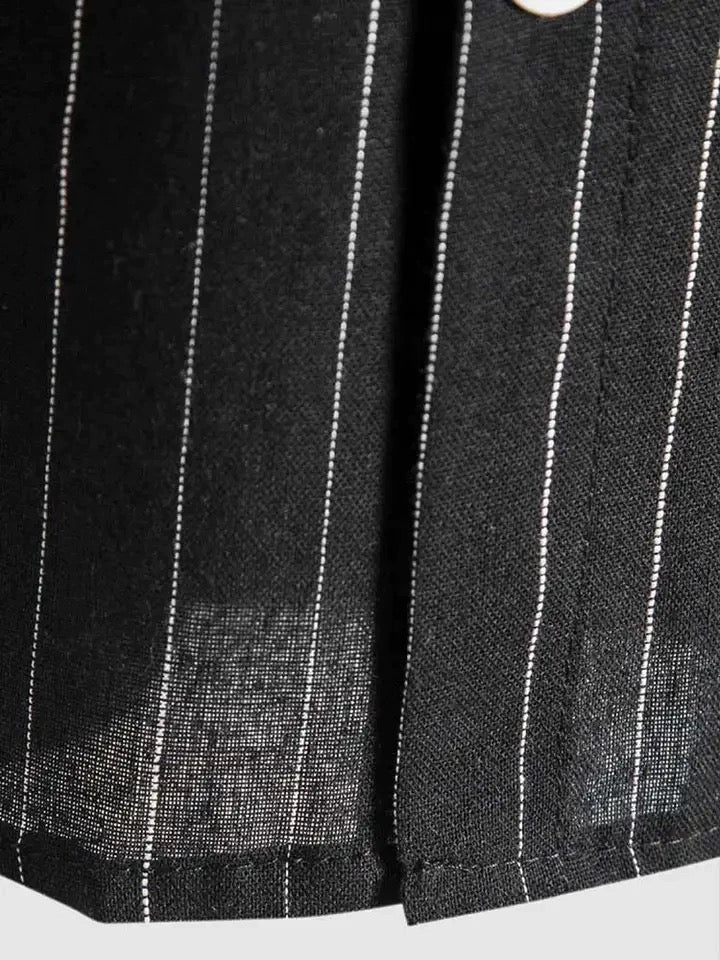 Kurzärmeliges Herren Hemd – Elegantes Nadelstreifen Shirt für Büro & Freizeit