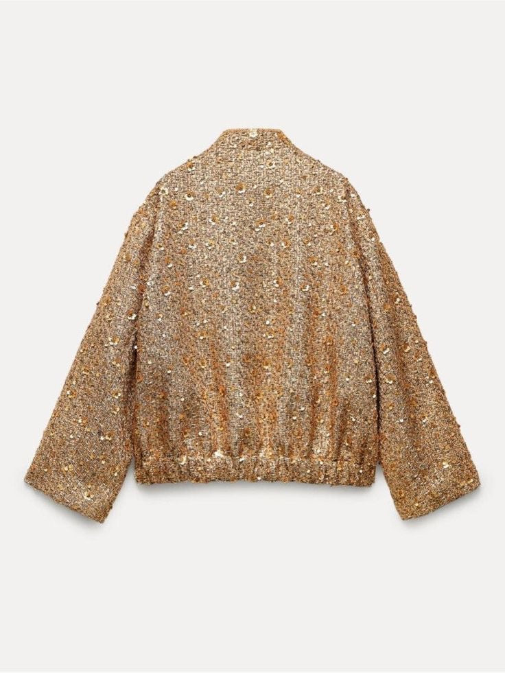 Ilse | Goldene Paillettenjacke für Damen