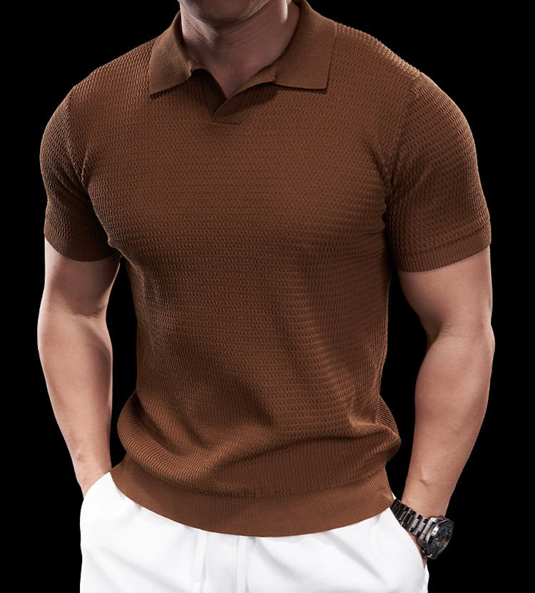 Riccardo Herren Polo Shirt – Elegantes Strick-Poloshirt für Freizeit und Business