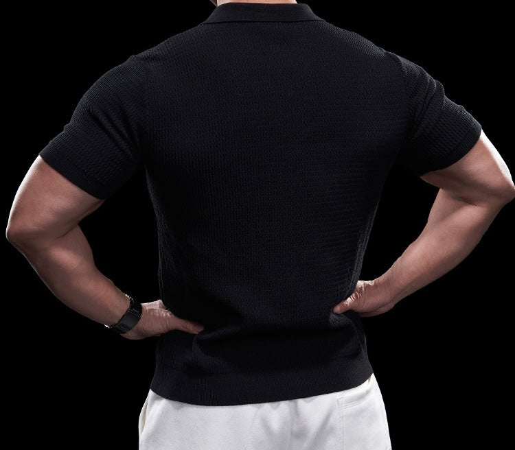 Riccardo Herren Polo Shirt – Elegantes Strick-Poloshirt für Freizeit und Business