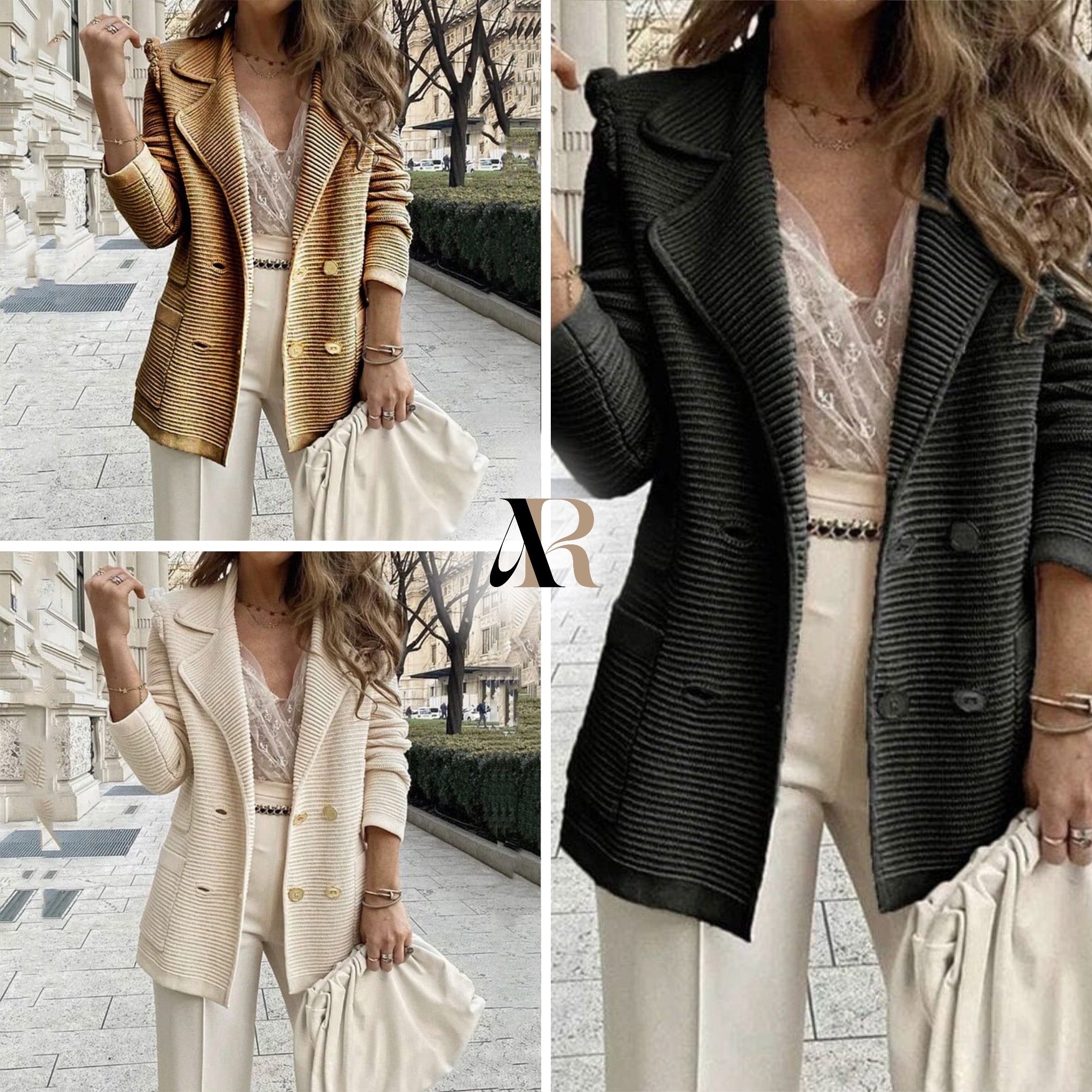 Belle Mode Blazer Strickjacke - Modisch & warm