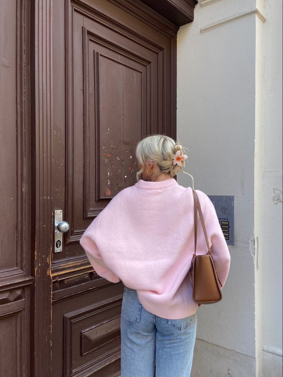 Nikola | Gemütlicher Oversized-Pinker Pullover für Damen