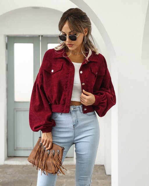 Gekürzte und modische Damen-Winterjacke