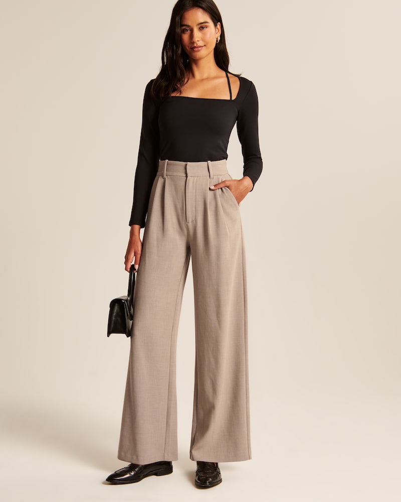 Weite Beinhose Damen Polyester